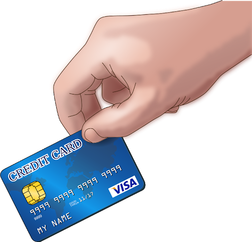 Male Hand Holding Credit Card Transparent Background (black, silver, gray, salmon)