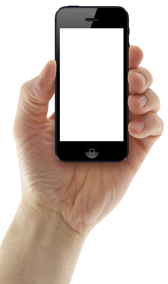 Male Hand Holding Smartphone Png Photos (black, white)