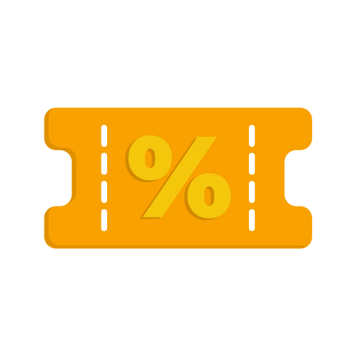 Sale Tag Discount Voucher Icon Free Png Icon Download (gold, orange, chocolate, black)