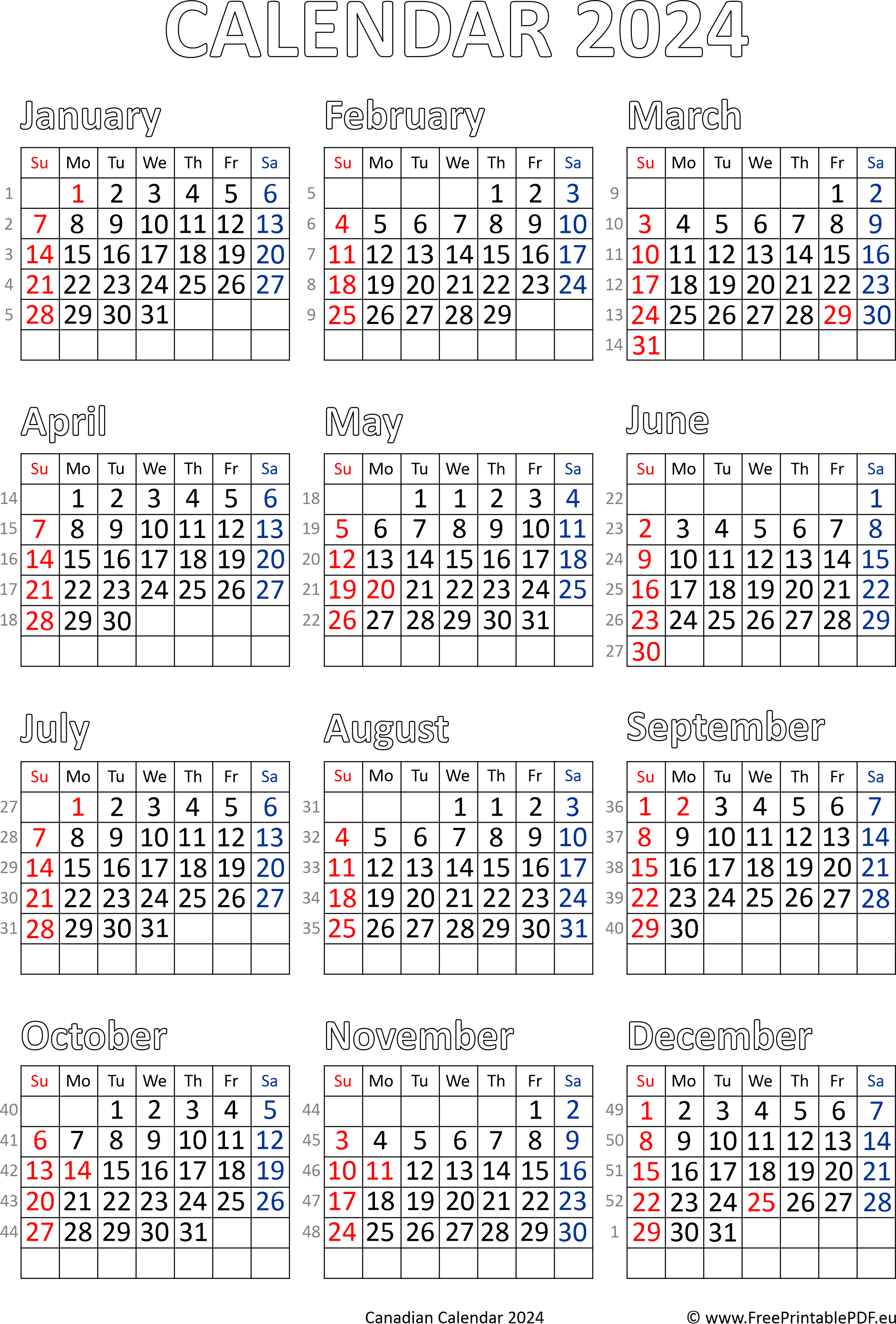 Calendar 2024 Png Image (lavender, white)