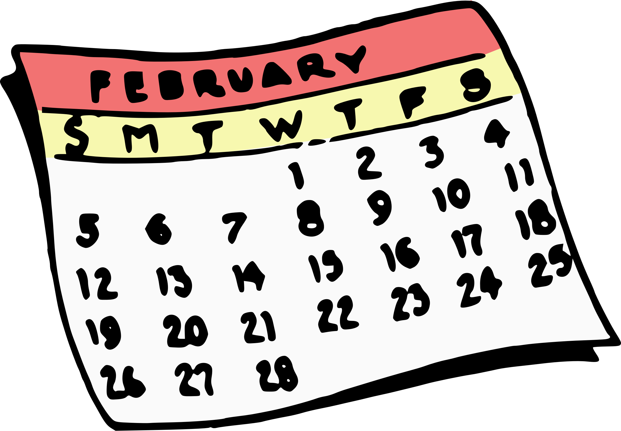 Calendar Clipart Png Image (white, salmon, black, beige)