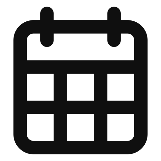 Calendar Big Free Png Icon Download (black)