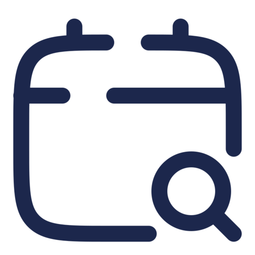 Calendar Search Free Transparent Png Icon Download (navy, black)