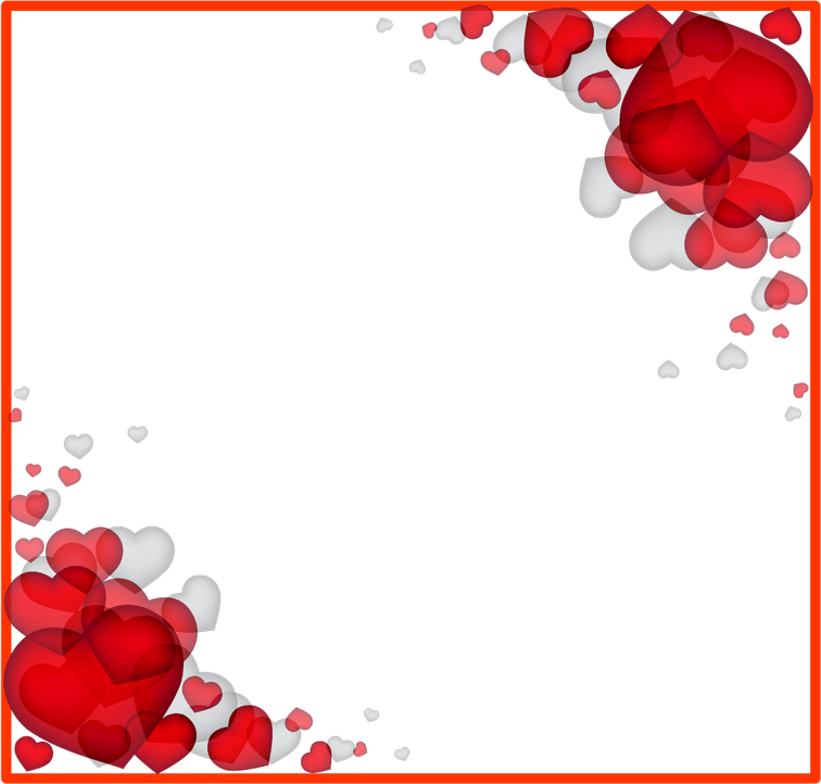 Valentine Frame Png File (maroon, black, red, lavender)