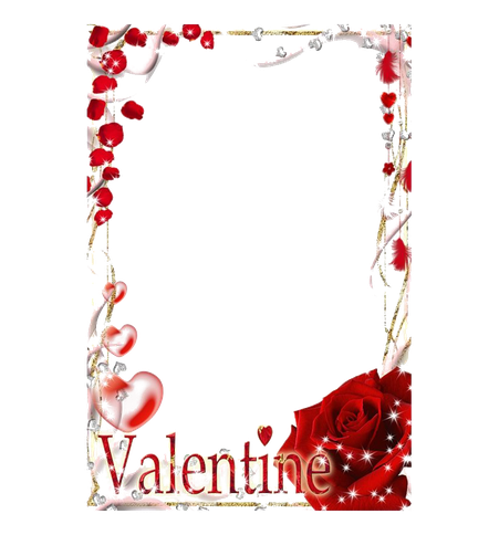 Valentine Frame Png Pic (black)