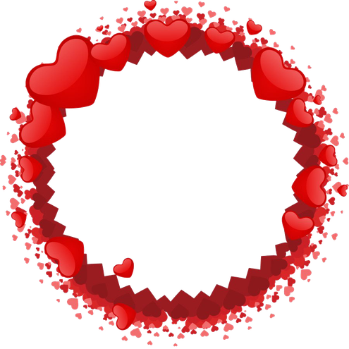 Valentine Frame Png Transparent Picture (maroon, black)