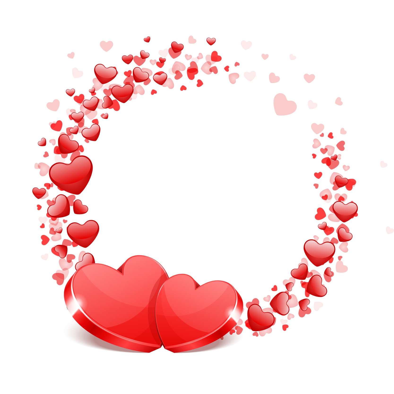 Valentine Heart Vector Png Transparent Image (black, red, salmon)