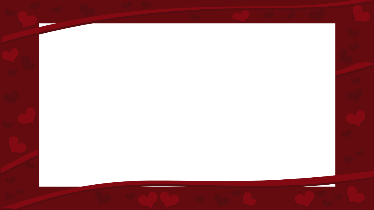 Valentines Day Border Landscape Png (silver, white, maroon)