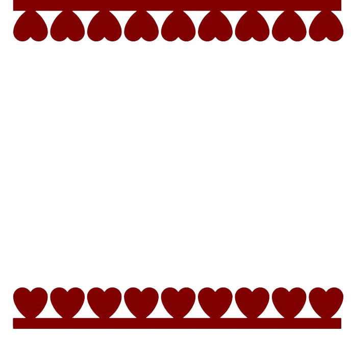 Valentines Day Border Png File (chocolate, maroon, white)