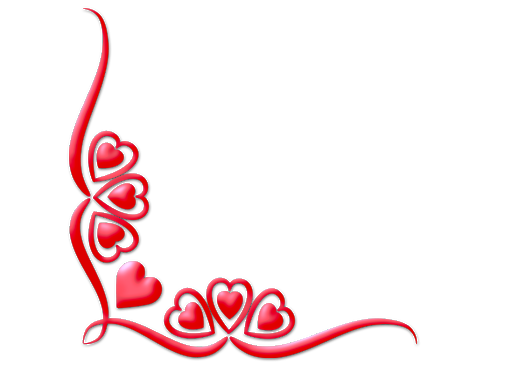 Valentines Day Border Png Image Hd (black)