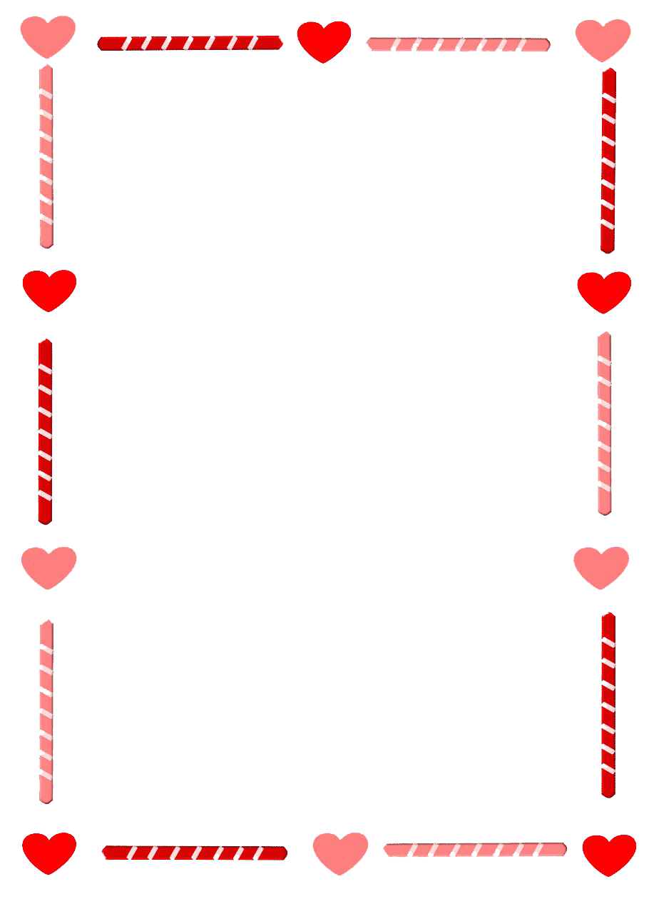 Valentines Day Border Png Images (salmon, red, white)