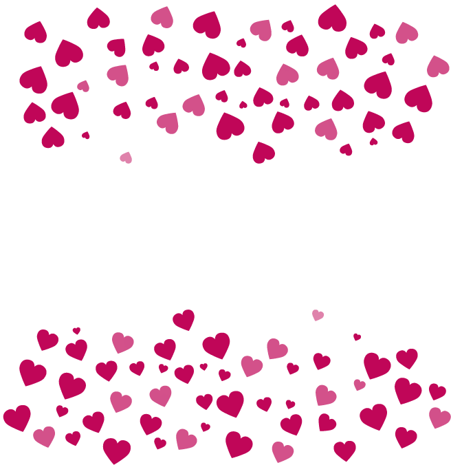 Valentines Day Border Pink Clipart Png (purple, white)