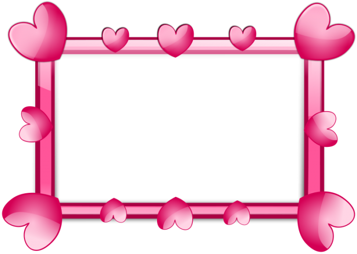 Valentines Day Border Pink Png (black, salmon, purple)