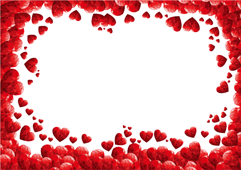 Valentines Day Border Red Png (black, maroon)