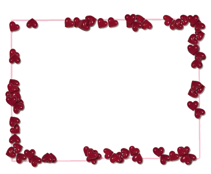 Valentines Day Border Transparent (white)