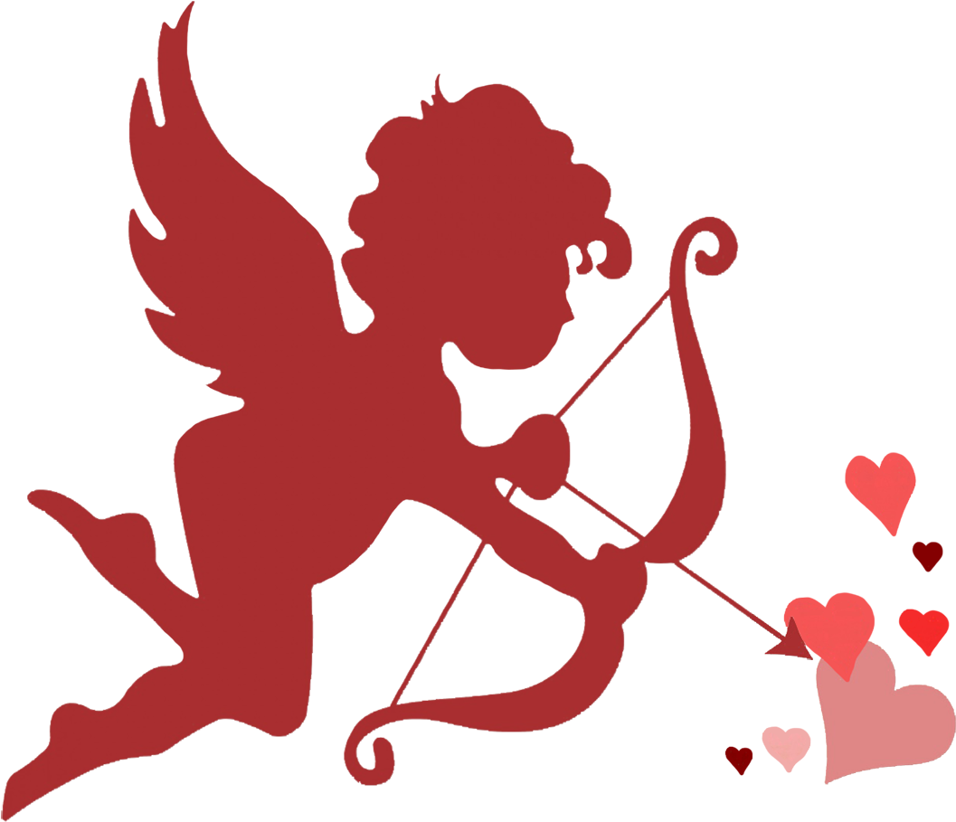 Valentines Day Cupid Png File (black, chocolate, salmon)