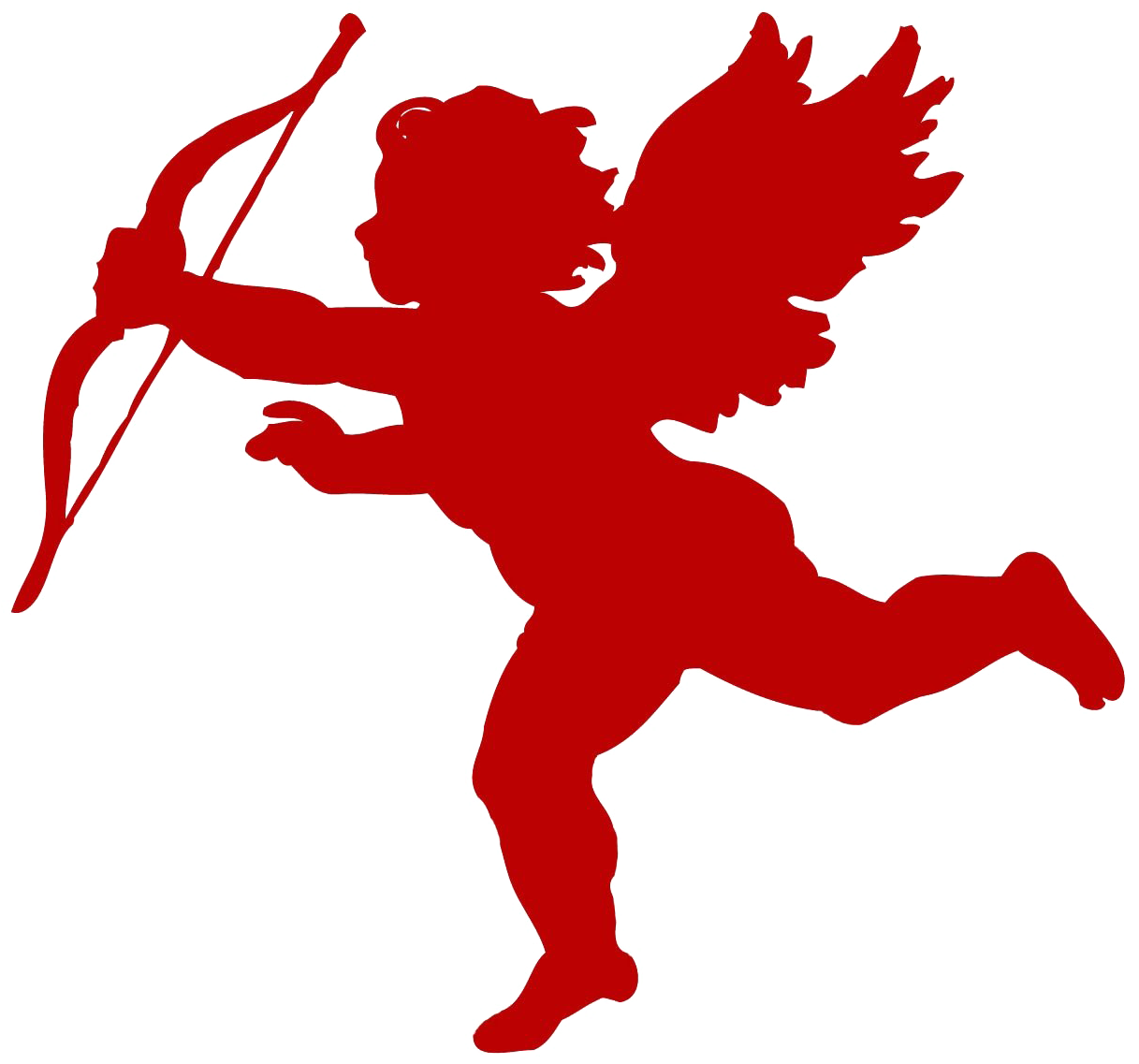 Valentines Day Cupid Png Image (black, maroon)