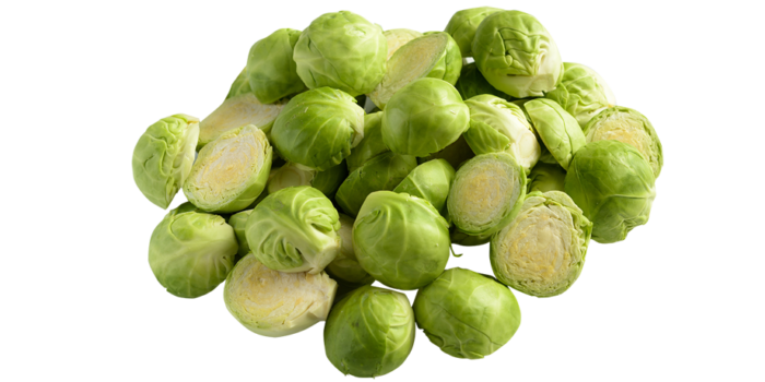 Half Brussels Sprouts Png Image (black, gray, olive)