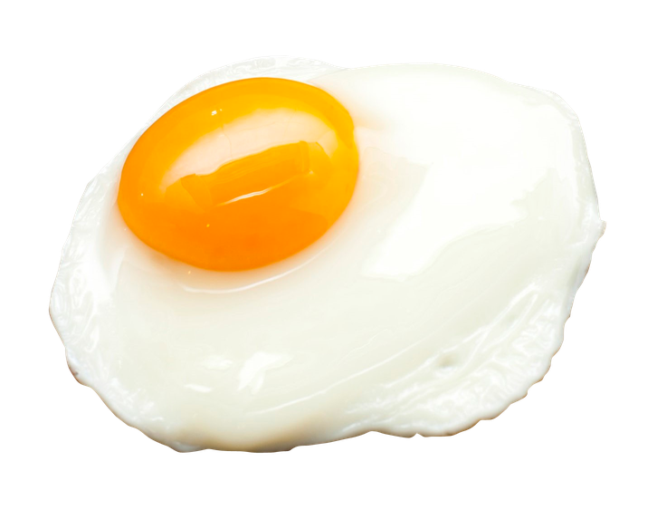 Half Fried Egg Transparent Png (black, beige, white)