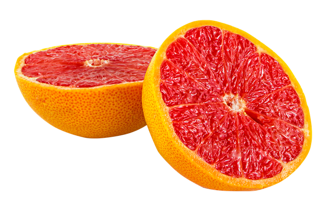 Half Grapefruit Transparent Background (black, gold, orange)