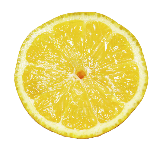 Half Lemon Cut Png Transparent Image (black, gold)