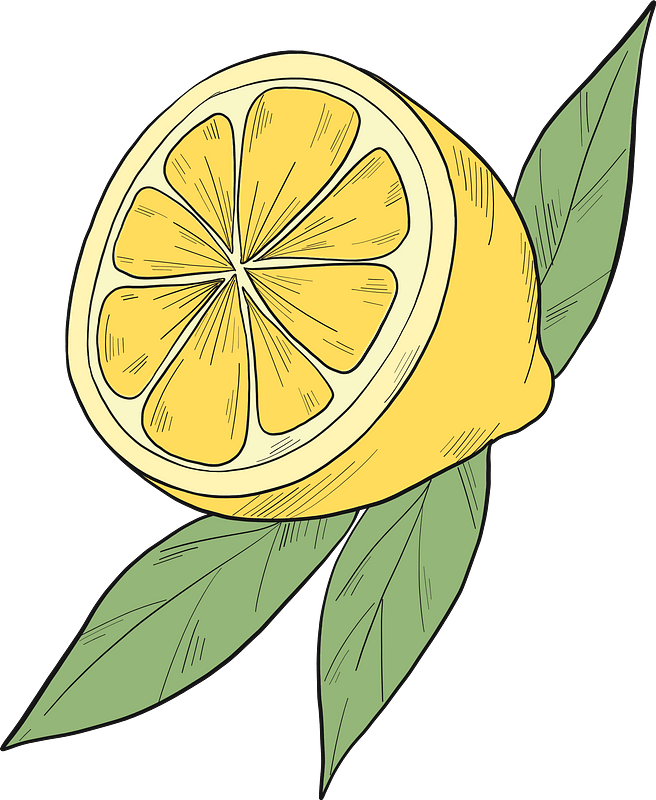 Half Lemon Png Transparent Picture (gray, gold)