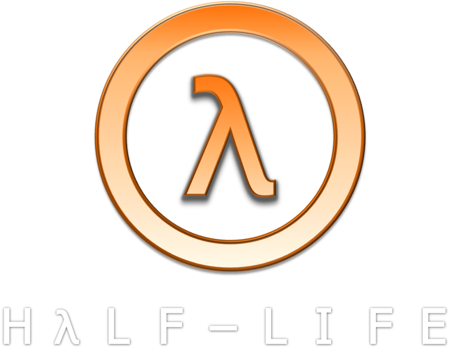 Half Life Logo Png Pic (orange, salmon, beige, lavender, black)