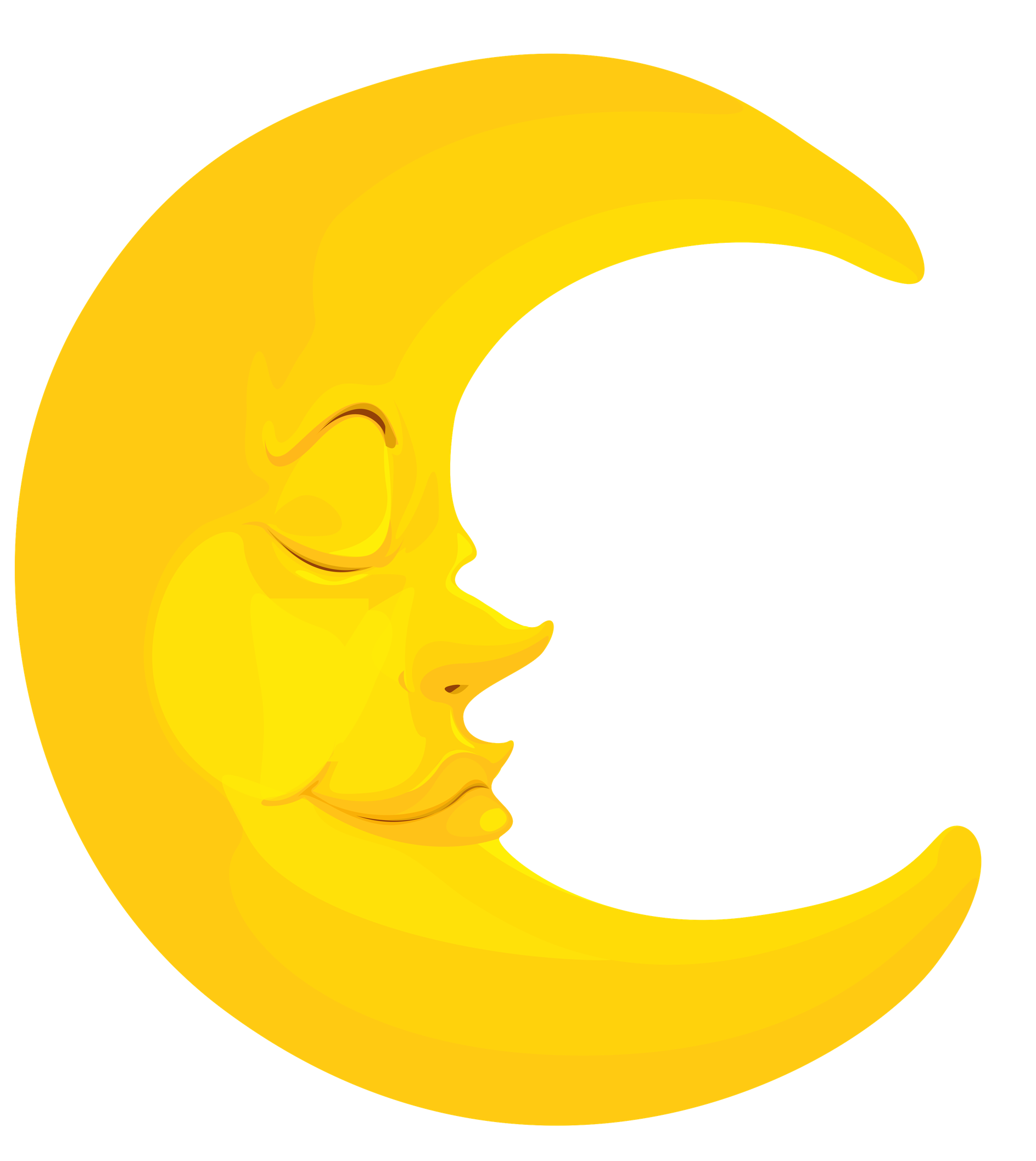 Half Moon Png Clipart (black, gold)