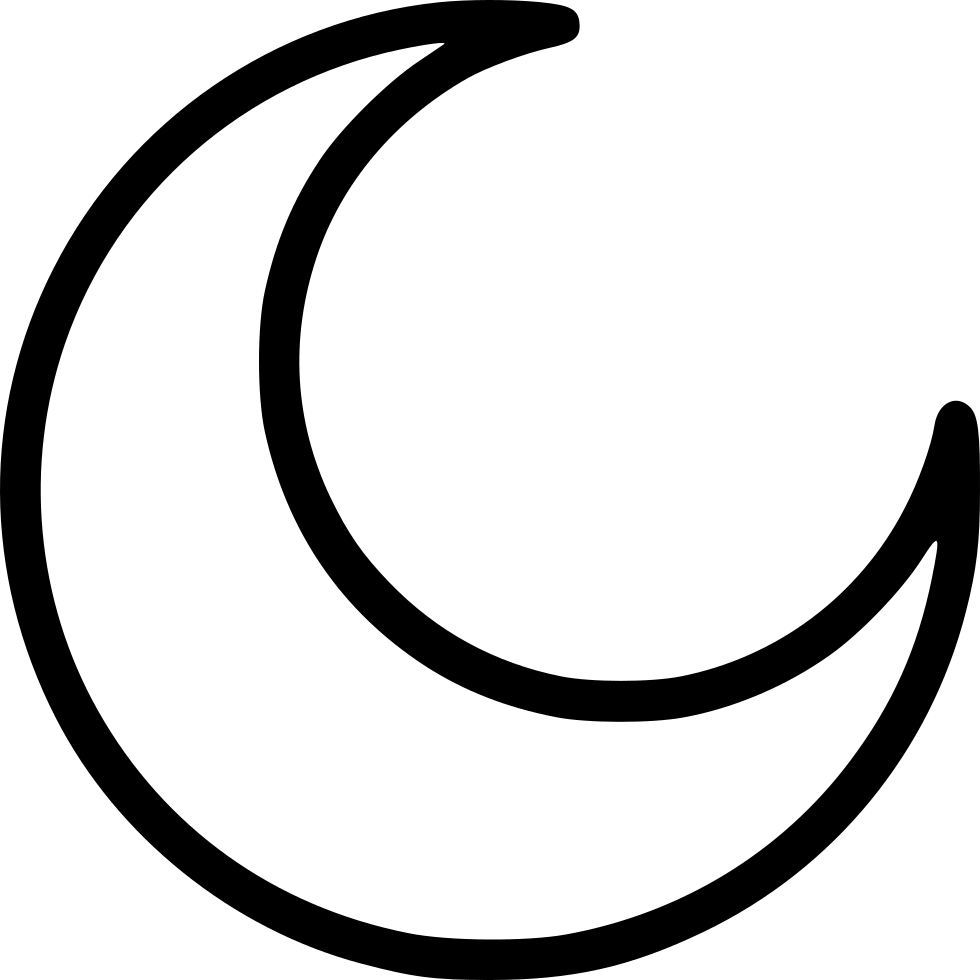 Half Moon Png Hd (white, black)