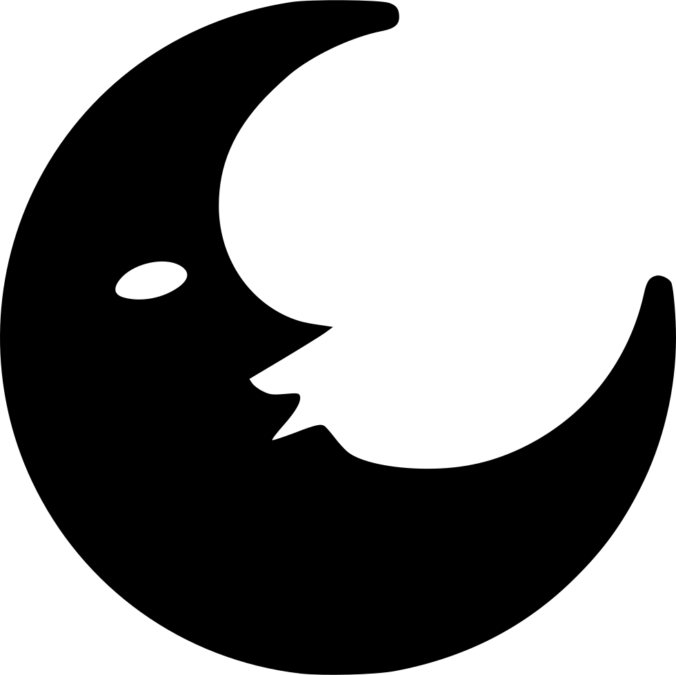 Half Moon Png Pic (white, black)