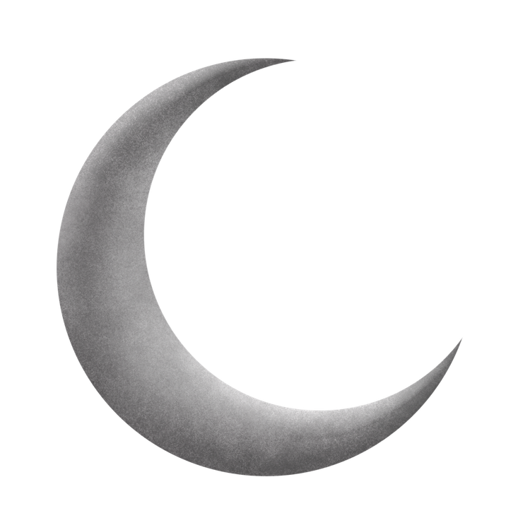 Half Moon Png Transparent Image (gray, black)