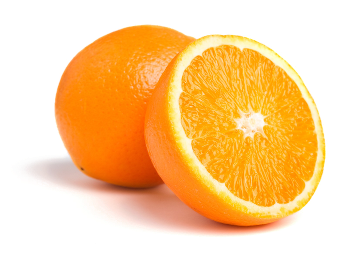 Half Orange Png Image (white, orange, black)