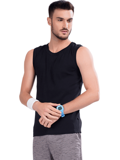 Half T Shirt Singlet Png Picture (black)