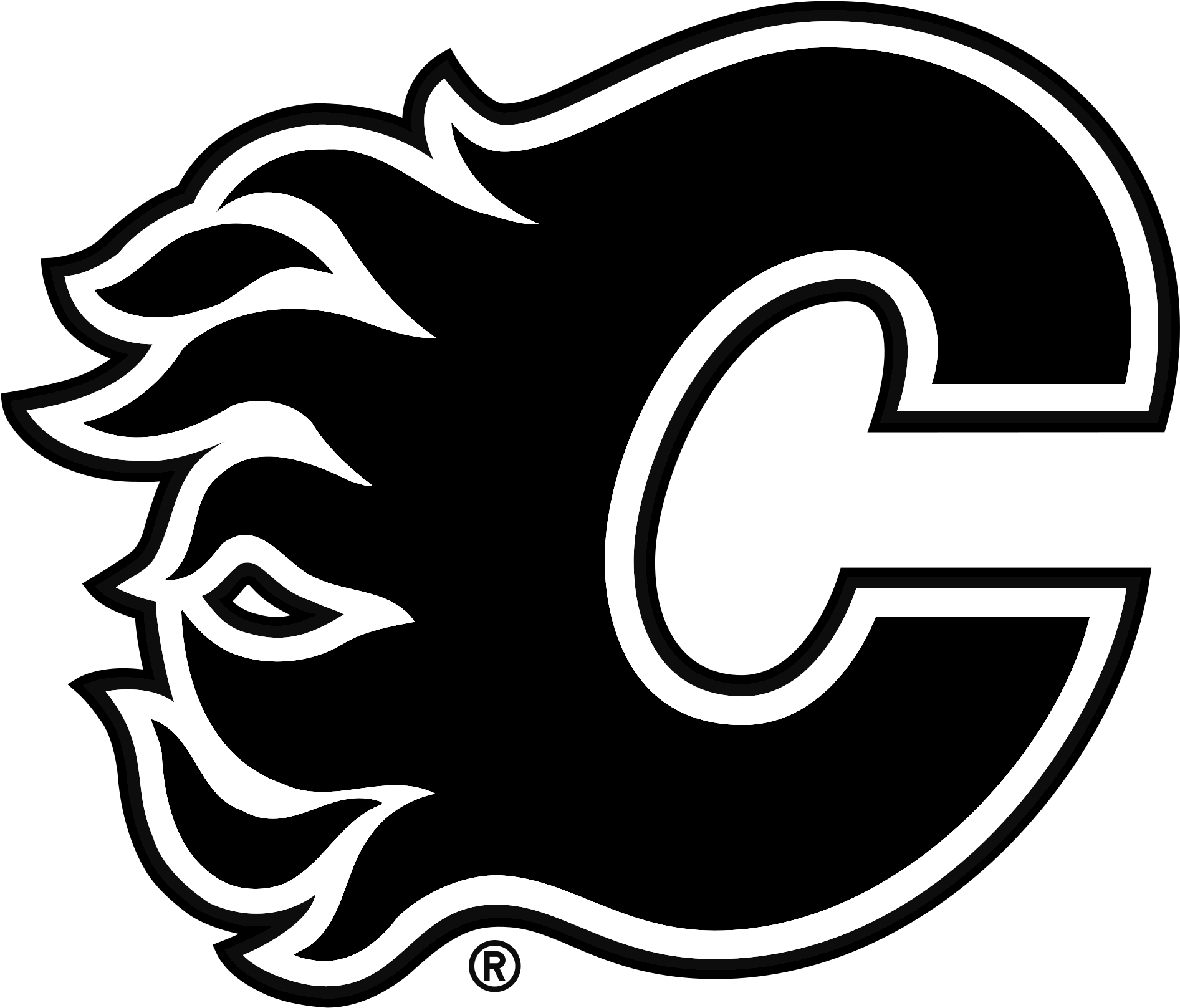 Calgary Flames Transparent Png (white, lavender, black, silver)