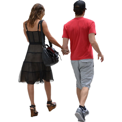 Walk Transparent Background (black, white)