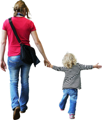 Walking Family Png Background Image (black)