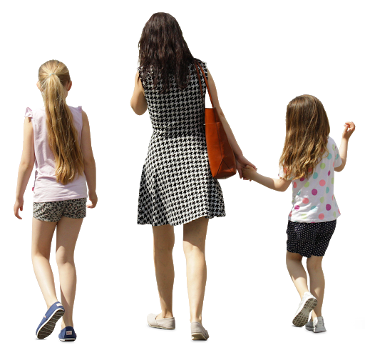 Walking Family Png Photos (black, gray)