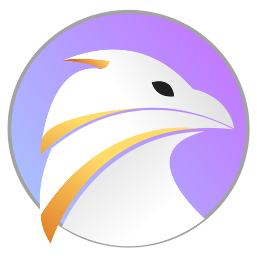 Falkon Browser Logo Icon Free Transparent Png Icon Download (silver, lavender, black, white)