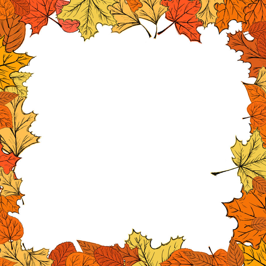 Fall Frame Png (black, gold, chocolate, salmon)