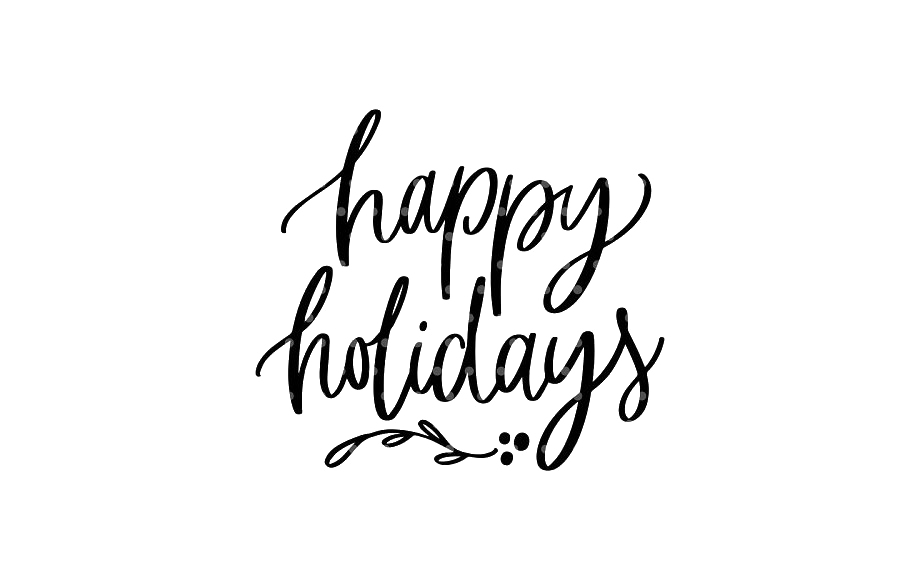 Calligraphy Happy Holidays Png Transparent Image (lavender, gray, white)