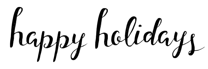 Calligraphy Happy Holidays Transparent Images Png (lavender, black, silver, white)