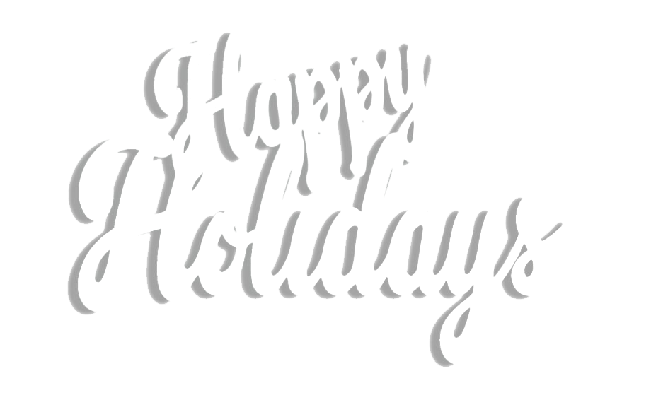 Calligraphy Happy Holidays Transparent Png (white)