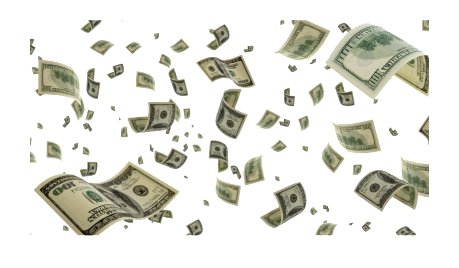 Falling Money Png Free Image (white)