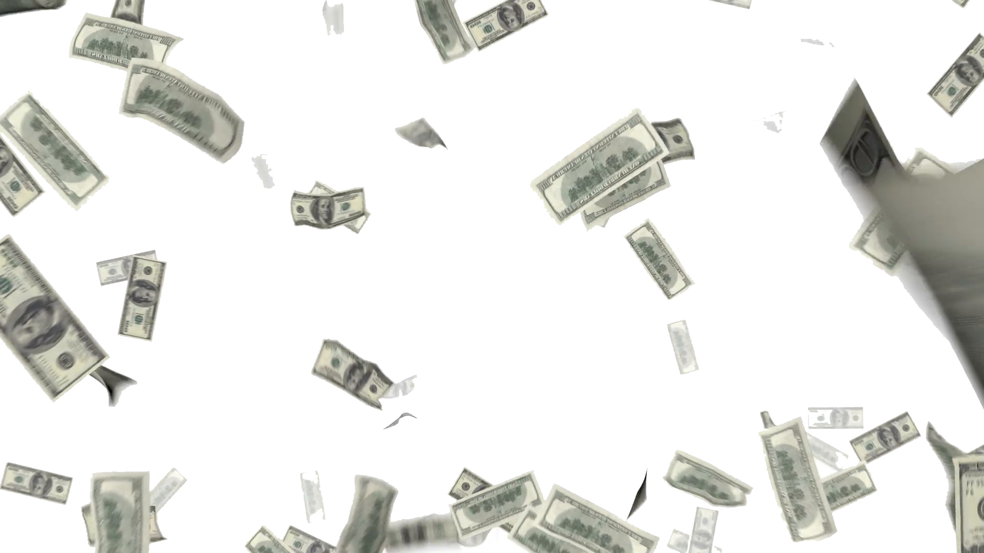 Falling Money Png Hd Image (white)