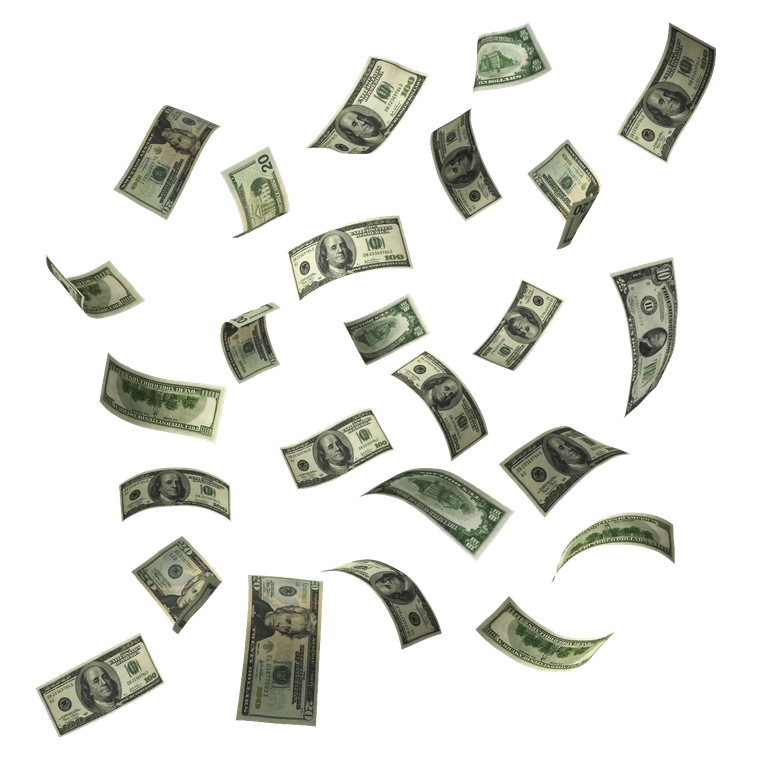 Falling Money Png Image Hd (black)