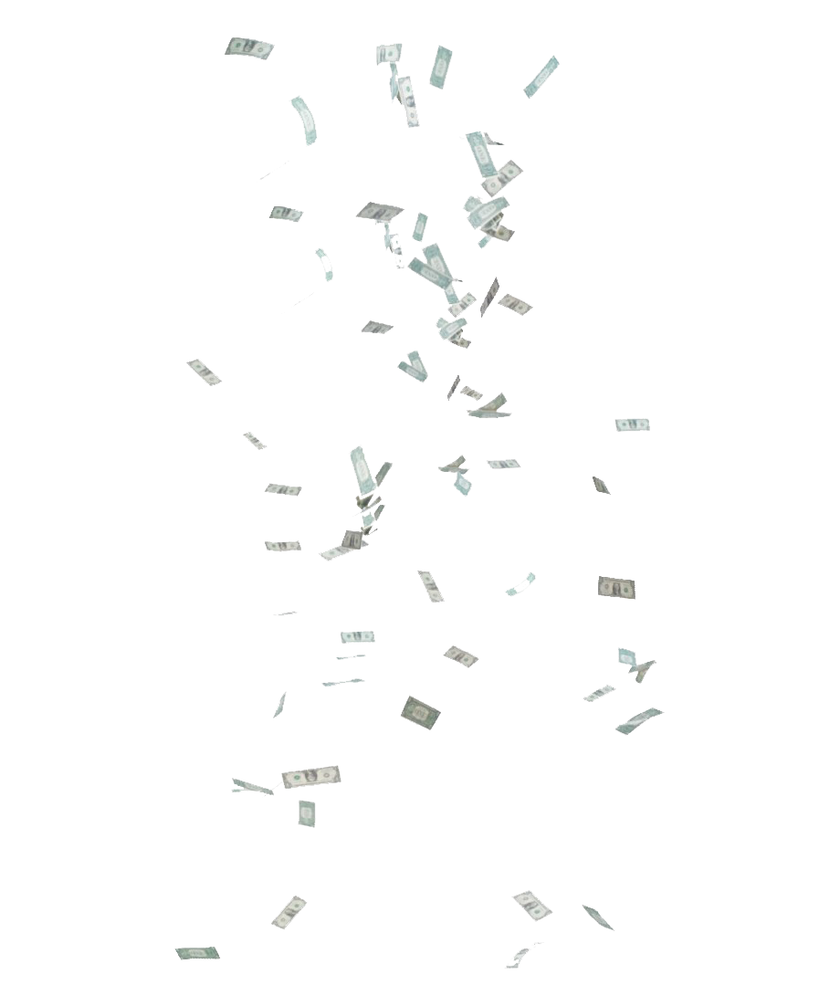 Falling Money Png Image (white)