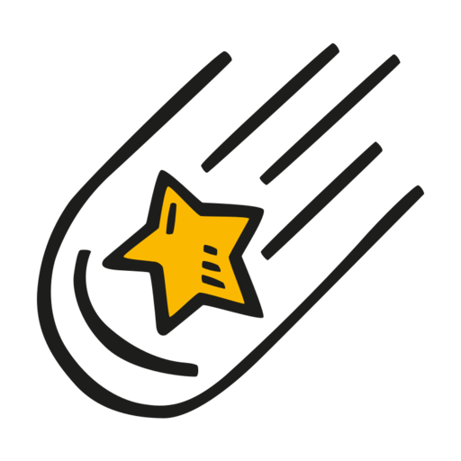 Falling Star Free Transparent Png Icon Download (orange, black)