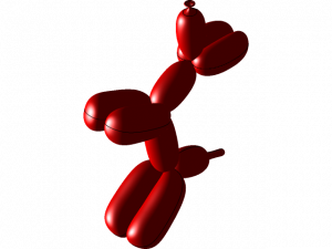 Balloon Dog By Jeff Koons Png Images 300X225 (black, maroon)