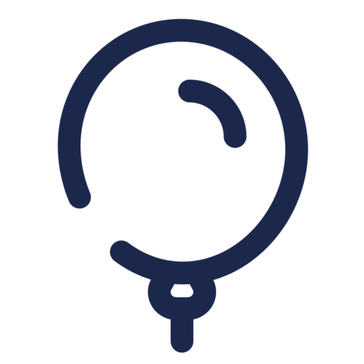 Balloon Free Png Icon (navy, black)