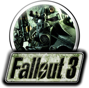 Fallout 3 Logo Png Isolated Pic (black, white)